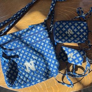 USNA  Navy Vera Bradley Collegiate Crossbody bag, convertible wallet & Zip ID